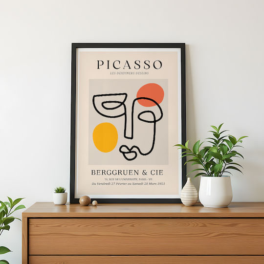 Poster Pablo Picasso Les Dejeurenes Dessins Art240 40cm X 50cm Brown Wooden Frame