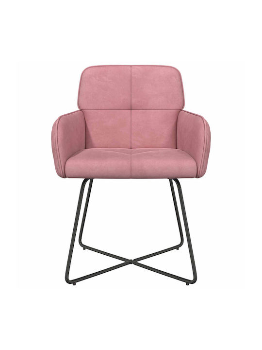 Samt Ess- und Küchenstühle Rosa 4 Stück 59x56.5x86cm