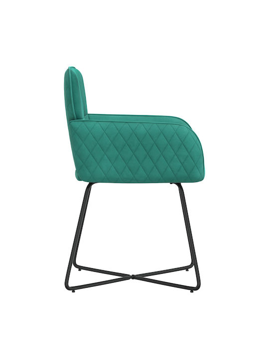 Velvet Turquoise Dining Armchairs 4 Pieces 59x56.5x86cm
