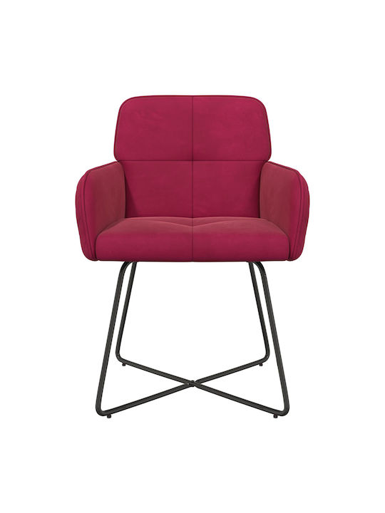Samt Ess- und Küchenstühle Rot 4 Stück 59x56.5x86cm