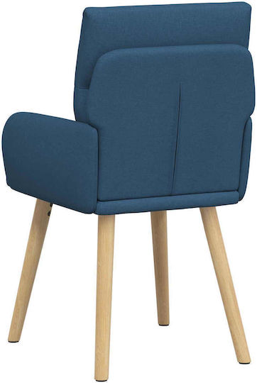 Ess- und Küchenstühle mit Stoffbezug Blau 4 Stück 60x56x96cm