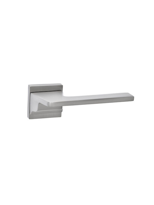 Best Design Front Door Lever with Rosette Right 475 Matt Nickel