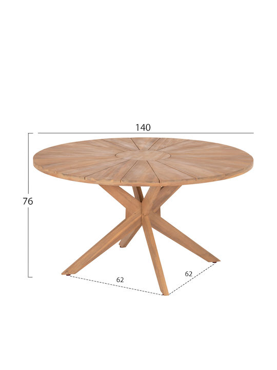 Garten- und Outdoor-Möbelset Corten 5-teilig Naturfarben
