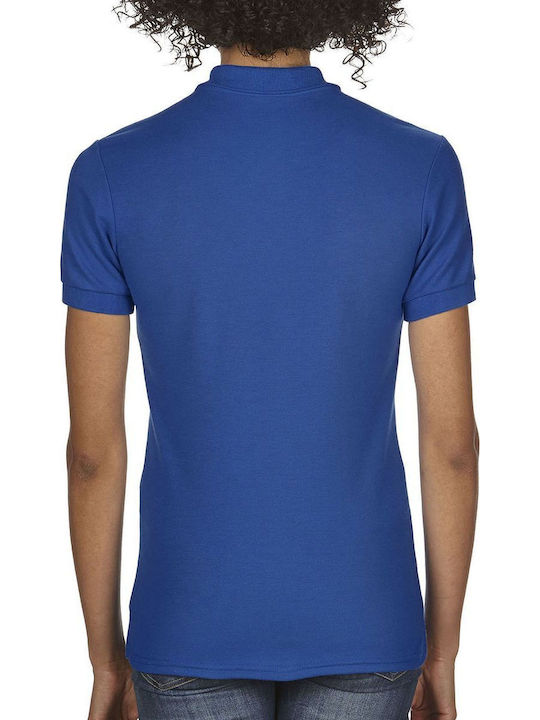 Gildan Pique Γυναικείο Διαφημιστικό T-shirt Κοντομάνικο Royal