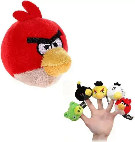 Angry Birds Плюшени кукли за пръсти Червени 888015