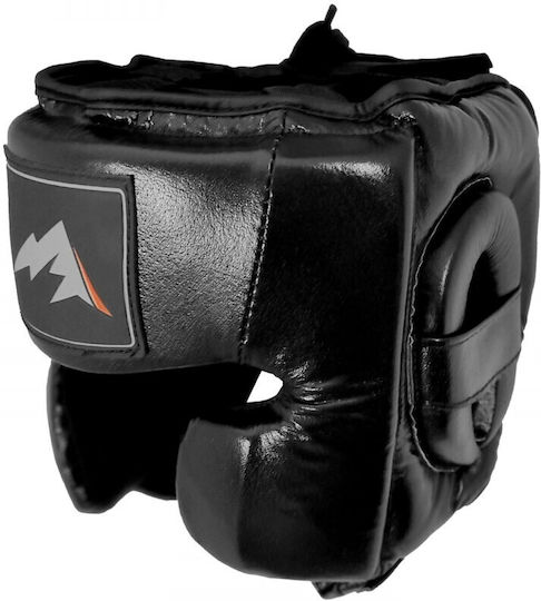 Olympus Sport Adult Open Face Leather Black Boxing Helmet