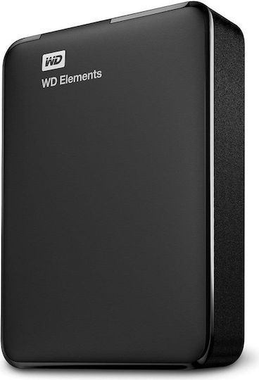 Western Digital Elements Portable USB-C Εξωτερικός HDD 4TB 2.5" Μαύρο