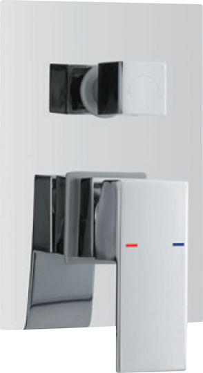 Vinci Mixer Set & Built-in Shower Head for Shower Silver