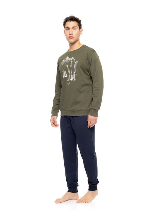 Ulisse Bluză de pijamale de iarnă pentru bărbați Khaki Ulisse Bluză de pijamale de iarnă pentru bărbați Khaki