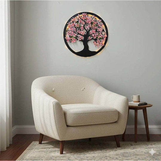 SteweHome Handmade Pink Wooden Sign 40x40cm