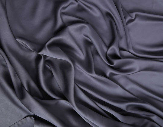 Silk Fashion Σετ Σεντόνια King Size 270x290εκ. Σκούρο Γκρί (4τμχ)