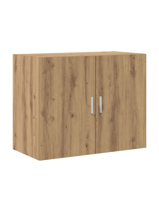 Wall Living Room Cabinet Made of Particle Board in Oak 80x42.5x64cm