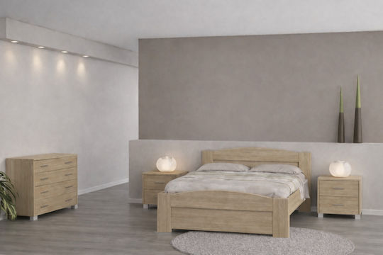 Sarris Schlafzimmermöbel-Set Kýma Eiche 140x200cm 4 Stück