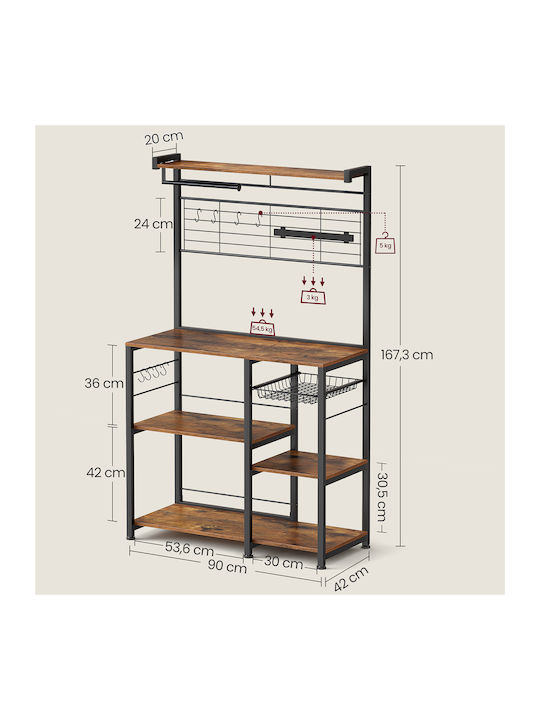 Bibliotecă Maro 90x42x167 cm