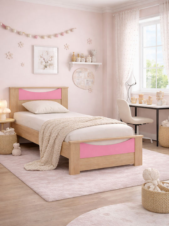 Sarris Kinderbett Einzeln Rosa für Matratze 90x190cm
