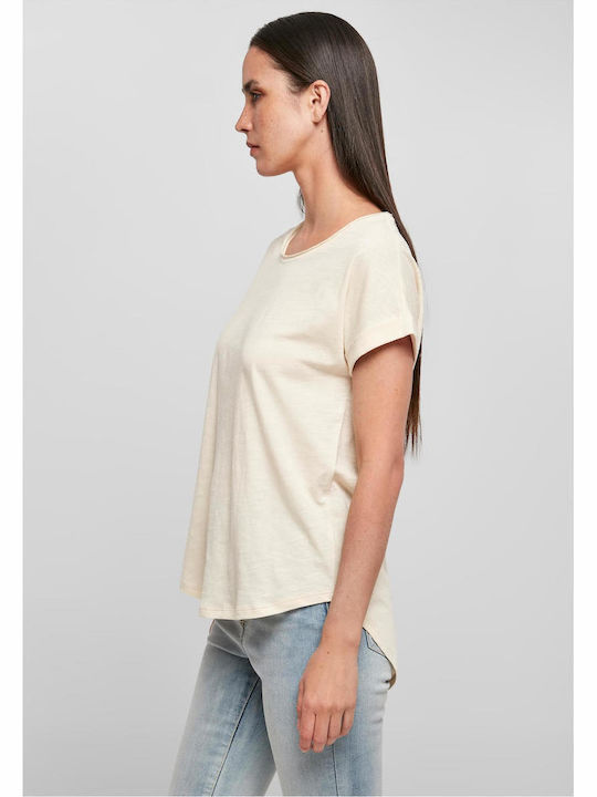 BYB Γυναικείο Διαφημιστικό T-shirt Κοντομάνικο White Sand