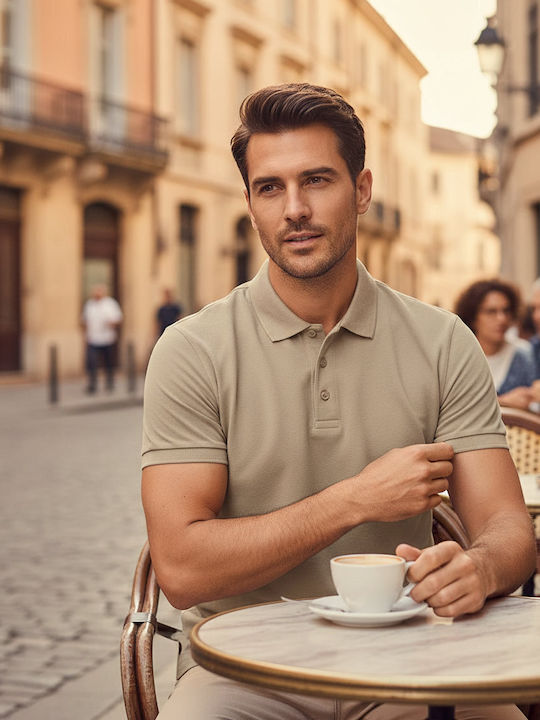 SG Ανδρικό Διαφημιστικό T-shirt Κοντομάνικο Pastel Macchiato