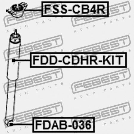 Febest Amortizor de Șocuri pentru Ford Focus