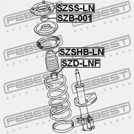 Febest Amortizor De Șocuri Pentru Suzuki SX4 2006-2013