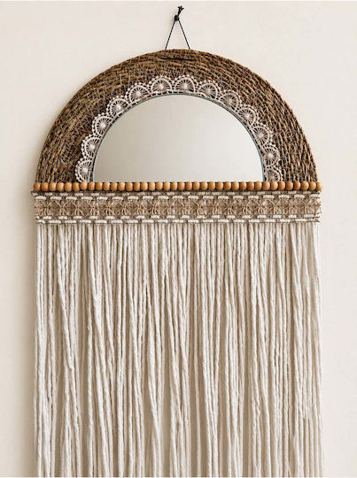 SteweHome Macrame Handmade Yellow Fabric Wall Decor