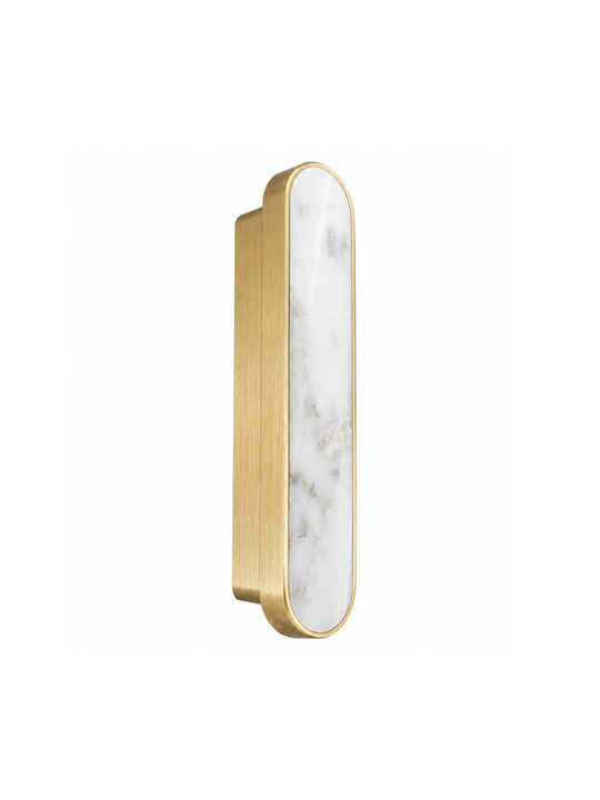 Sc Herrajes 880 Furniture Handle Made of Marble & Metallic Gold with Hole Centers 32mm
