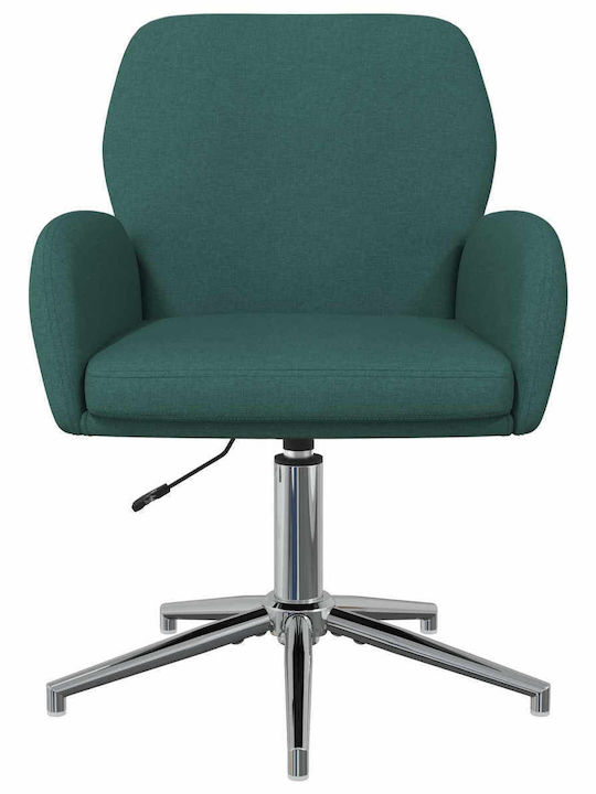 Swivel Visitor Chair with Arms in Green Colour 54x58x90cm 2 Pieces