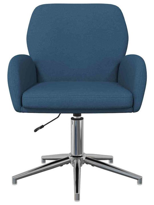 Swivel Visitor Chair with Arms in Blue Colour 54x58x90cm 2 Pieces