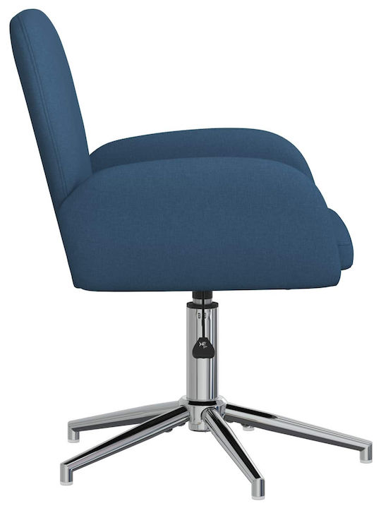 Swivel Visitor Chair with Arms in Blue Colour 54x58x90cm 2 Pieces