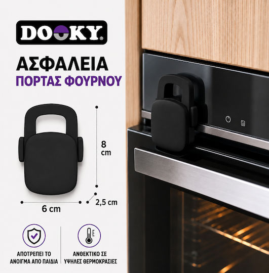Dooky Siguranță pentru cuptor din plastic de culoare neagră
