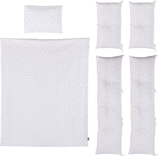 Chipolino Cradle Set Grey Stars 9 Pieces