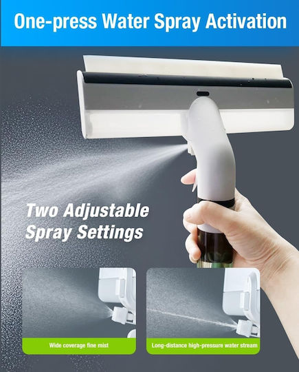 Telescopic Rotating Window Brush Spray System Spray Window Cleaner Spray Function Telescopic Handle 45°
