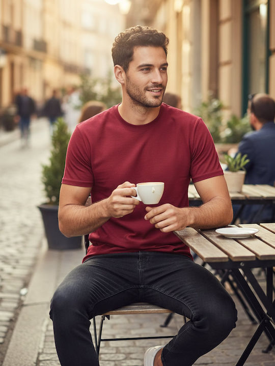 Fruit of the Loom Ανδρικό Διαφημιστικό T-shirt Κοντομάνικο Cranberry Fruit of the Loom Ανδρικό Διαφημιστικό T-shirt Κοντομάνικο Cranberry