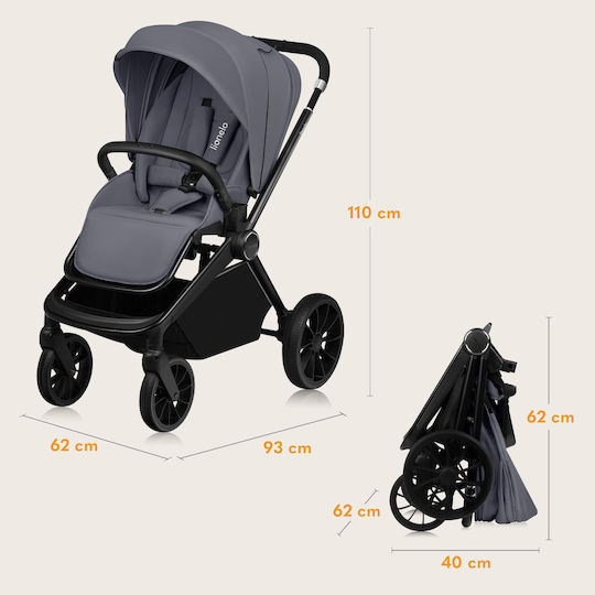 Lionelo Mika Plus Reversible Baby Stroller Suitable for Newborn Beige Sand 10.9kg