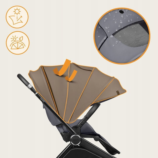 Lionelo Mika Plus Reversible Baby Stroller Suitable for Newborn Beige Sand 10.9kg