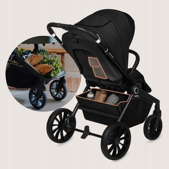 Lionelo Mika Plus Reversible Pushchair Suitable for Newborn Black Onyx 10.9kg