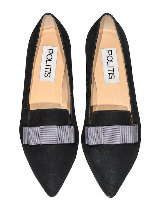 Leather Women's Moccasins In Black Colour
