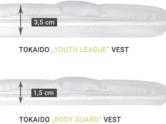 External Karate Chest Protector Tokaido Youth League WKF Approved White