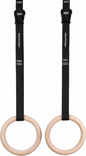 MegaFitness 38477 Κρίκοι Γυμναστικής με Διάμετρο 23cm