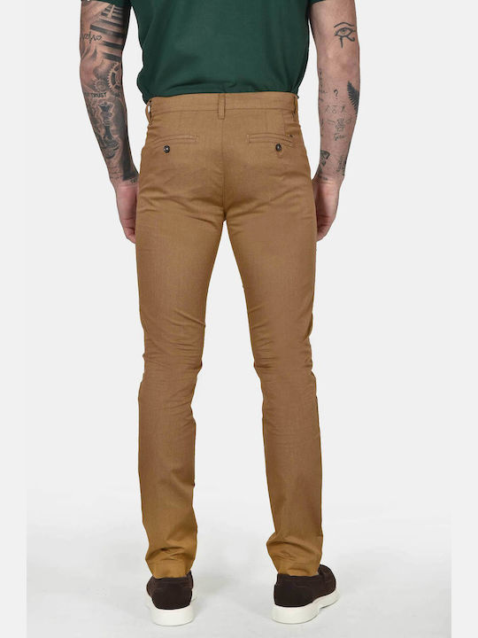 Herrenhosen Chinos Elastisch Schlank Passform Camel
