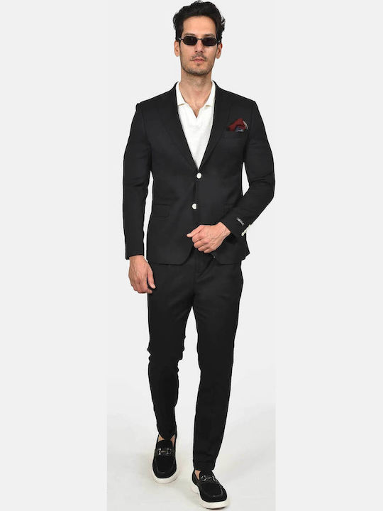 Men’s Suit Jacket with Slim Fit Black