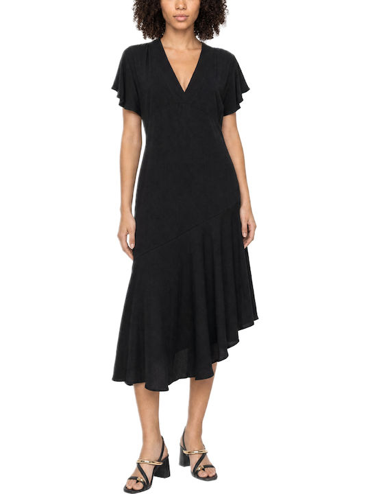 Summer Midi Evening Dress Black