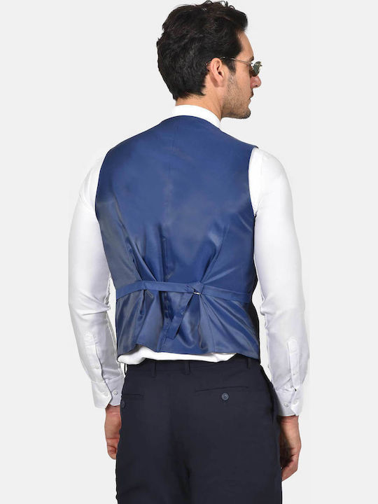 Winter Herrenanzug mit Weste mit Schlanker Passform Marineblau