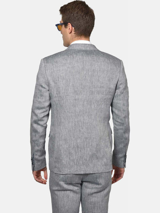 Summer Men's Suit with Regular Fit Blue