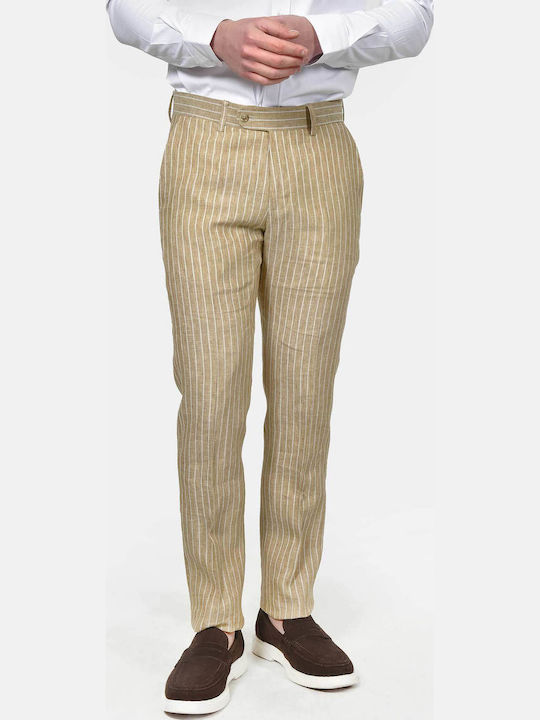 Summer Men's Suit with Regular Fit Beige