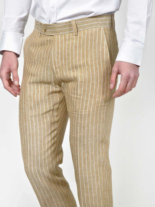 Summer Men's Suit with Regular Fit Beige