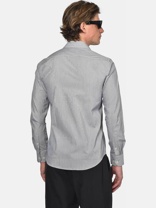 Long Sleeve Cotton Shirt in Regular Fit Black