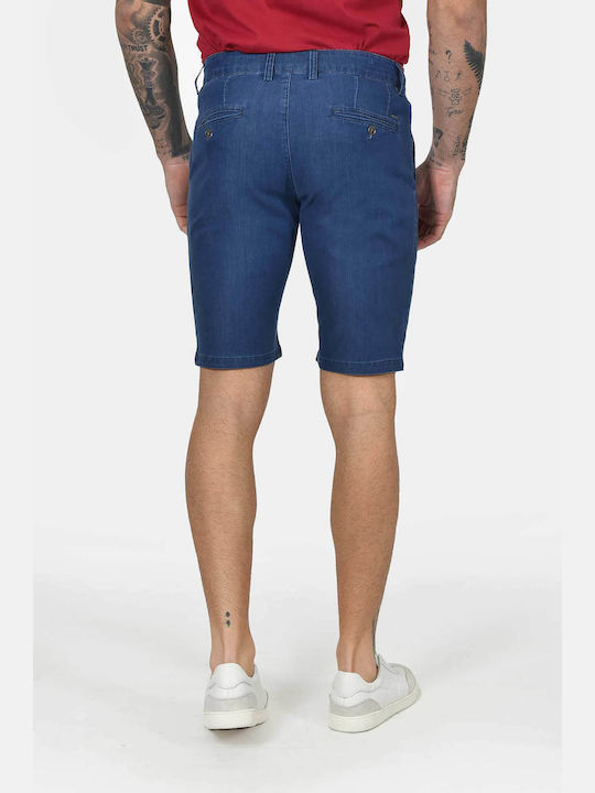 Pantaloni Scurți Bărbați Denim Albastru