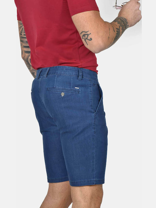 Pantaloni Scurți Bărbați Denim Albastru