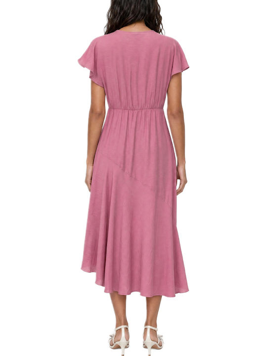 Lazzerini Tiziana Summer Midi Dress Pink