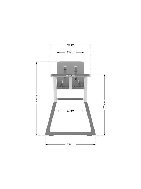 Tulano Foldable Baby Highchair Grey
